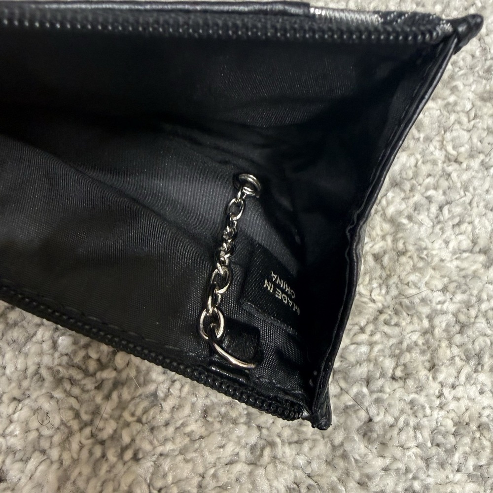 Coach Black Signature mini id case card wallet coin purse pouch - Picture 4 of 8